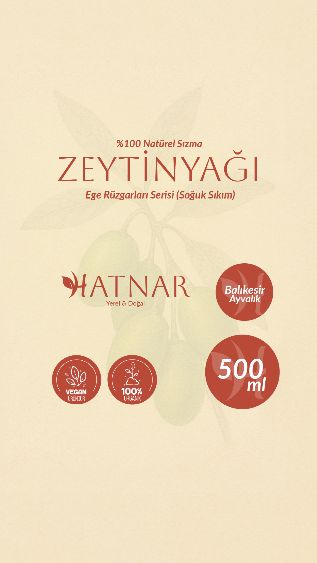 Zeytinyağı – Ege Rüzgarları Serisi – 500 ml